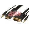 iCAN (HDA-28-GF-10) - Câble HDMI-DVID 28AWG avec ferrites or + stéréo - 10 pi (pour lecteurs PC/DVD avec sortie audio vers T...