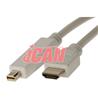 Câble iCAN Mini DisplayPort mâle vers HDMI mâle 32 AWG (doré) - 1,8 m.