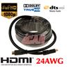 iCAN Premium 1080P HDTV 24AWG Heavy Duty plaqué or - 25 pi