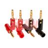 iCAN Or Haut-Parleur Fiches Bananes 8pcs (4 ROUGE + 4 BLK)
