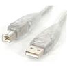 Câble USB 2.0 StarTech mâle de type A à mâle de type B de 15 pi transparent