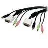 STARTECH Câble KVM USB DVI 4 en 1 avec audio et microphone mâle, 6 pi