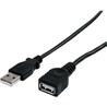 STARTECH Câble d'extension USB 2.0 A vers A - M/F (Noir) - 3 pi