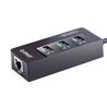 Orico Concentrateur USB 3.0 à 3 ports avec port RL Gigabit RJ45