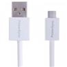 Câble rond flexible ICAN (PowerSync) USB2.0 AM vers Micro B, blanc, 1,5 m