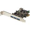 StarTech 4 Port PCI Express USB 3.0 Card with SATA Power, 3 External and 1 Internal , PCI Express 2.0 x1 (PEXUSB3S42)