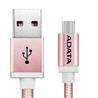 Câble micro USB tressé métallique ADATA, or rose