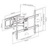 Brateck LPA69-466 Heavy-Duty Steel Full-Motion TV Wall Mount, Screen s