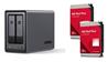 UGREEN DXP2800 2-Bay NAS (Diskless) + 2x WD Red Plus 12 TB Hard Drive SATA (SATA/600) 7200rpm (WD120EFGX)