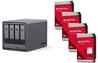UGREEN DXP4800 Plus 4-Bay NAS (Diskless) + 4x WD Red Plus 12 TB Hard Drive SATA (SATA/600) 7200rpm (WD120EFGX)