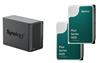 Synology DS225+ DiskStation 2-Bay NAS (Diskless) + 2x Synology Plus 4TB Hard Drive - 3.5" Internal - SATA (SATA/600) - 5400rpm 