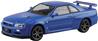 Aoshima 1/32 SNAP KIT #11-A Nissan R34 Skyline GT-R (Bayside Blue)