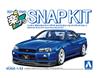 Aoshima 1/32 SNAP KIT Nissan R34 Skyline GT-R Custom Wheel (Blue)