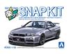 Aoshima SNAP KIT Nissan R34 Skyline GT-R Custom Wheel Athlete Silver