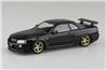 Aoshima 1/32 SNAP KIT Nissan R34 Skyline GT-R Custom Wheel Black Peal