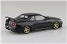 Aoshima 1/32 SNAP KIT Nissan R34 Skyline GT-R Custom Wheel Black Peal