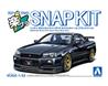 Aoshima 1/32 SNAP KIT Nissan R34 Skyline GT-R Custom Wheel Black Peal