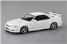 Aoshima 1/32 SNAP KIT Nissan R34 Skyline GT-R Custom Wheel White Pearl