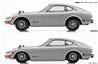 Aoshima 1/32 Snap Kit #13-D Nissan S30 Fairlady Z Silver Model Kit