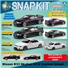 Aoshima 1/32 SNAP KIT Nissan R33 Skyline GT-R Custom Wheel (Black)