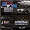 Yunzii B75 Wired RGB Black Gaming Keyboard Pre-lubed Tactile Switch(Open Box)
