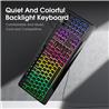 ONIKUMA G32 Matte Black Wired Gaming Keyboard RGB Backlit