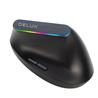 Delux M618DB Wireless Optical Ergonomic Mouse, RGB Light(Open Box)