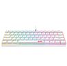 iCAN CX23UL White Wired Rainbow Gaming Keyboard, 61 Keys