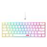 iCAN CX23UL White Wired Rainbow Gaming Keyboard, 61 Keys