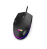Souris de jeu filaire iCAN GM1011 noire RGB, 6 boutons, 1600 DPI