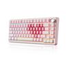 Yunzii B75 PRO Tri-Mode Pink + White 75% Knob Mechanical Keyboard