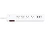 iCAN 4 Outlets Surge Protector with 2 USB-A and 1 USB-C, 3ft Cord