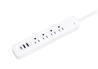 iCAN 4 Outlets Surge Protector with 2 USB-A and 1 USB-C, 3ft Cord