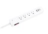 iCAN 4 Outlets Surge Protector with 2 USB-A and 1 USB-C, 3ft Cord