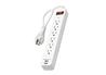 iCAN 6 Outlets 2 USB-A Surge Protector with 6ft Cord(Open Box)