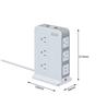 iCAN 11 Outlets 2 USB-A Tower Surge Protector with 5ft Cord