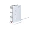 iCAN 11 Outlets 2 USB-A Tower Surge Protector with 5ft Cord