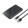 Orico 25PW1 War USB3.1 Gen1 Type-C 2.5" SATA HDD/SSD Enclosure with 5Gbps Speed , Black