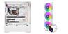 DarkFlash DY460 Luxury ATX PC Case, 4x ARGB Fans Included, White+DarkFlash DO360 360mm Liquid AIO CPU Cooler with LCD Screen, W