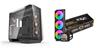DarkFlash DY470 ATX Panoramic PC Case, 4x ARGB Fans Included, Black+ DarkFlash DV360S Max 360mm Liquid AIO CPU Cooler with LCD 