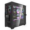 DarkFlash DK415M Mesh mATX PC Case, 2x ARGB Fans Included, Black
