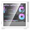DarkFlash DK415M Mesh mATX PC Case, 2x ARGB Fans Included, White