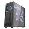 DarkFlash DK431 E-ATX PC Case, 4x ARGB Fans Included, Black