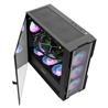 DarkFlash DK431 E-ATX PC Case, 4x ARGB Fans Included, Black