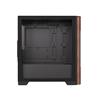 ARMOURY A08 Micro ATX Case, Wood Front Panel, Black