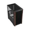 ARMOURY A08 Micro ATX Case, Wood Front Panel, Black