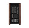ARMOURY A08 Micro ATX Case, Wood Front Panel, Black