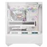 Boîtier PC ATX de luxe DarkFlash DY460, 4 ventilateurs ARGB inclus, blanc