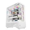 Boîtier PC ATX de luxe DarkFlash DY460, 4 ventilateurs ARGB inclus, blanc