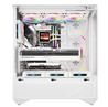 Boîtier PC ATX de luxe DarkFlash DY460, 4 ventilateurs ARGB inclus, blanc